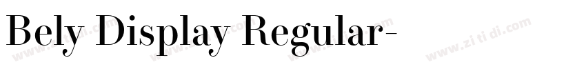 Bely Display Regular字体转换